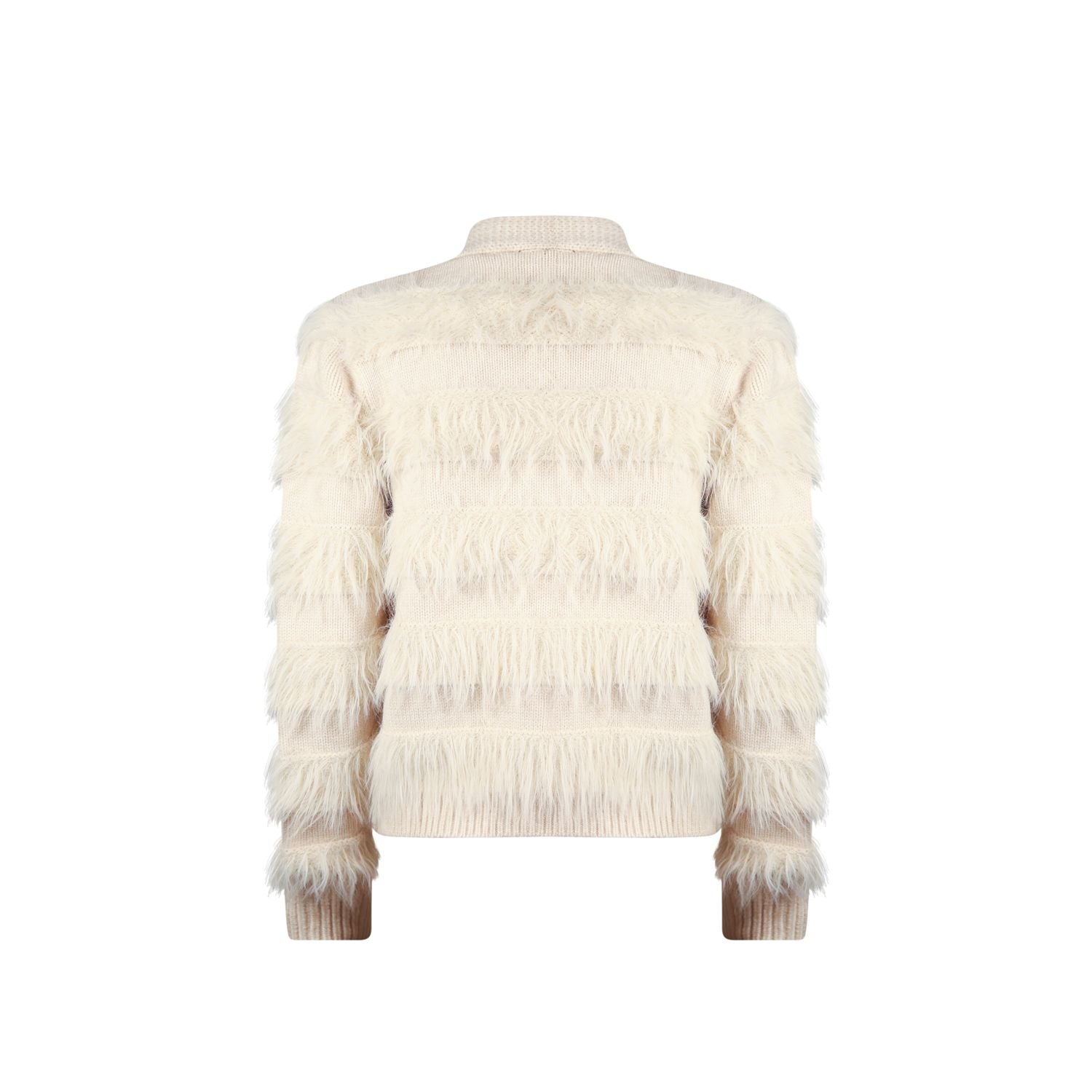 Cardigan hairy stripe