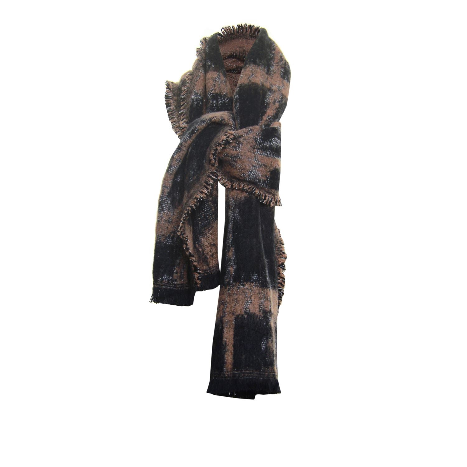 Scarf jacquard - bruin