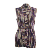 Waistcoat with belt - purple