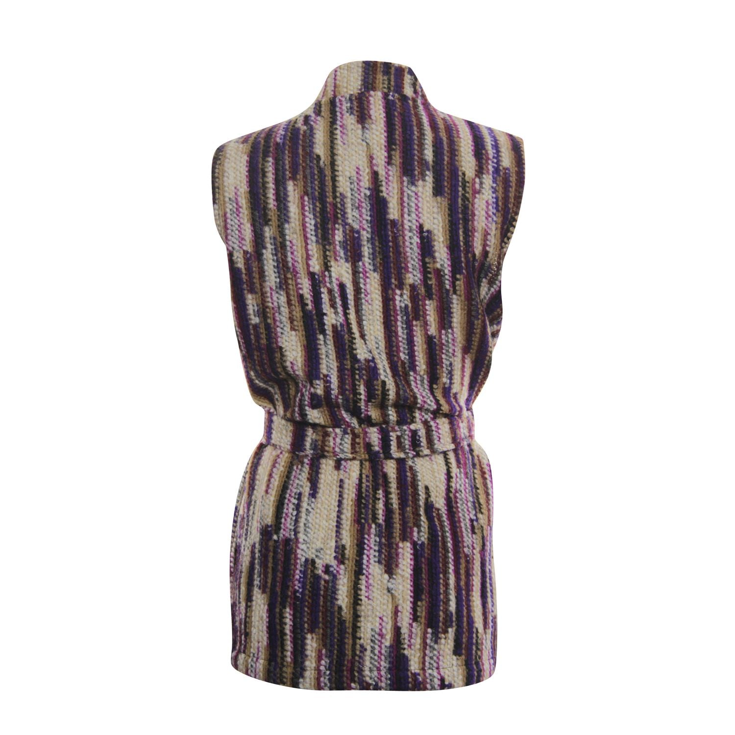 Waistcoat with belt - purple