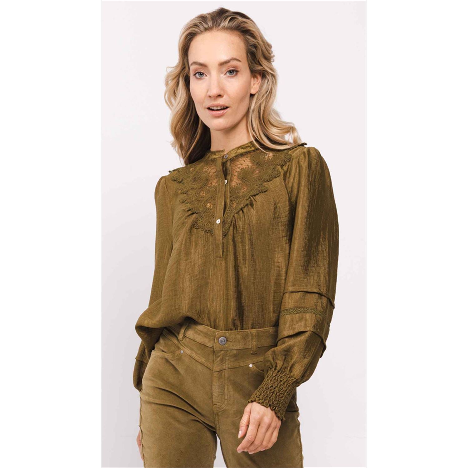 Pant velvet - olive