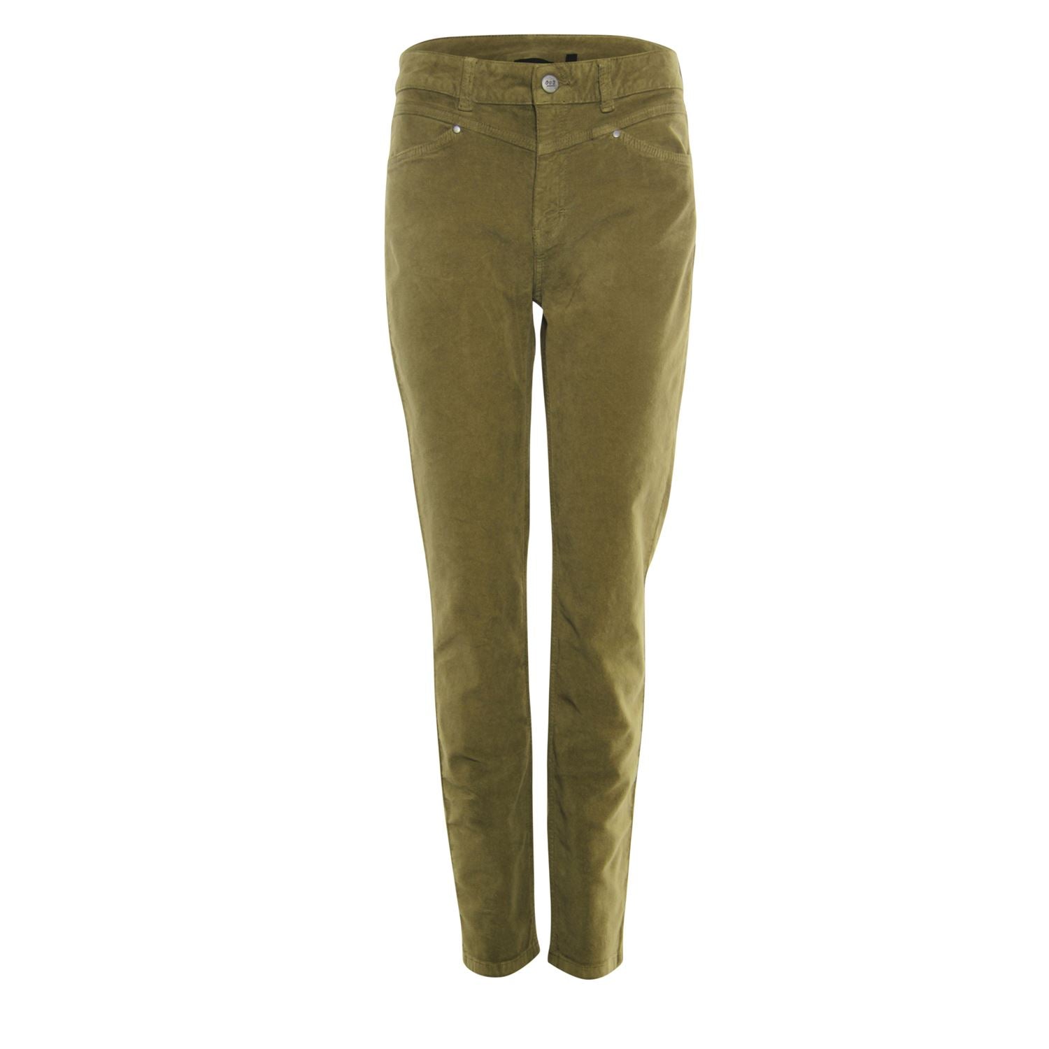 Broek velvet - olijf