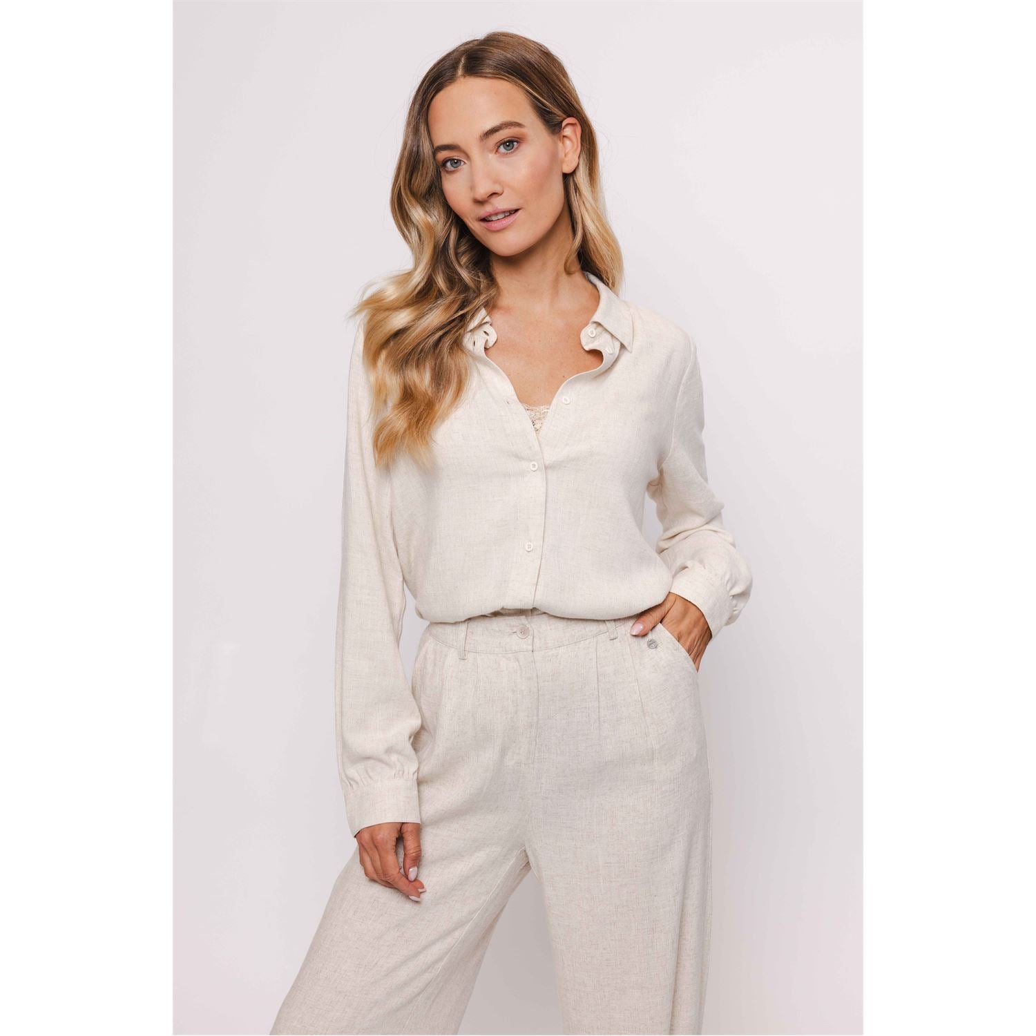 Blouse linen - off white