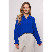 Blouse plain - blue