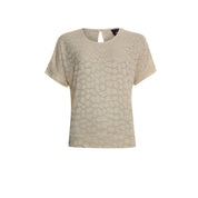 T-shirt plain leopard - off white