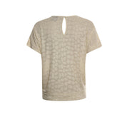 T-shirt plain leopard - off white