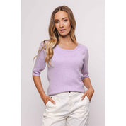 Pullover rib - purple