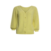 Cardigan boucle - yellow