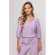 Blouse v-neck - purple