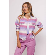 Jacket striped - pink