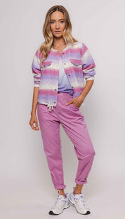 Jacket striped - pink