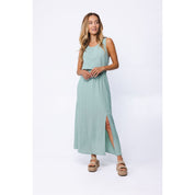 Dress elastic waist - groen