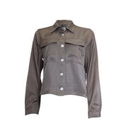 Jacket shiny - brown