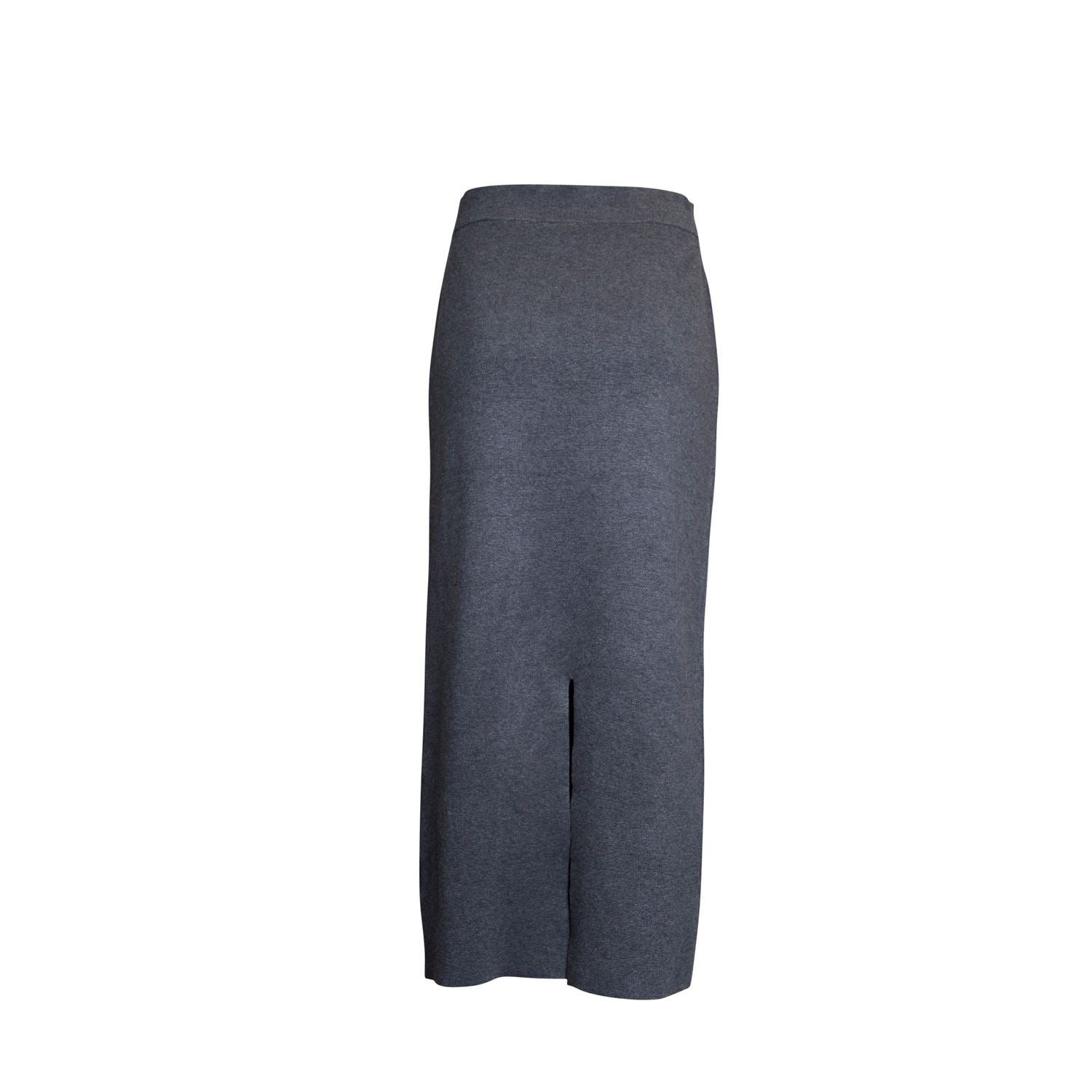 Skirt knitted - grey