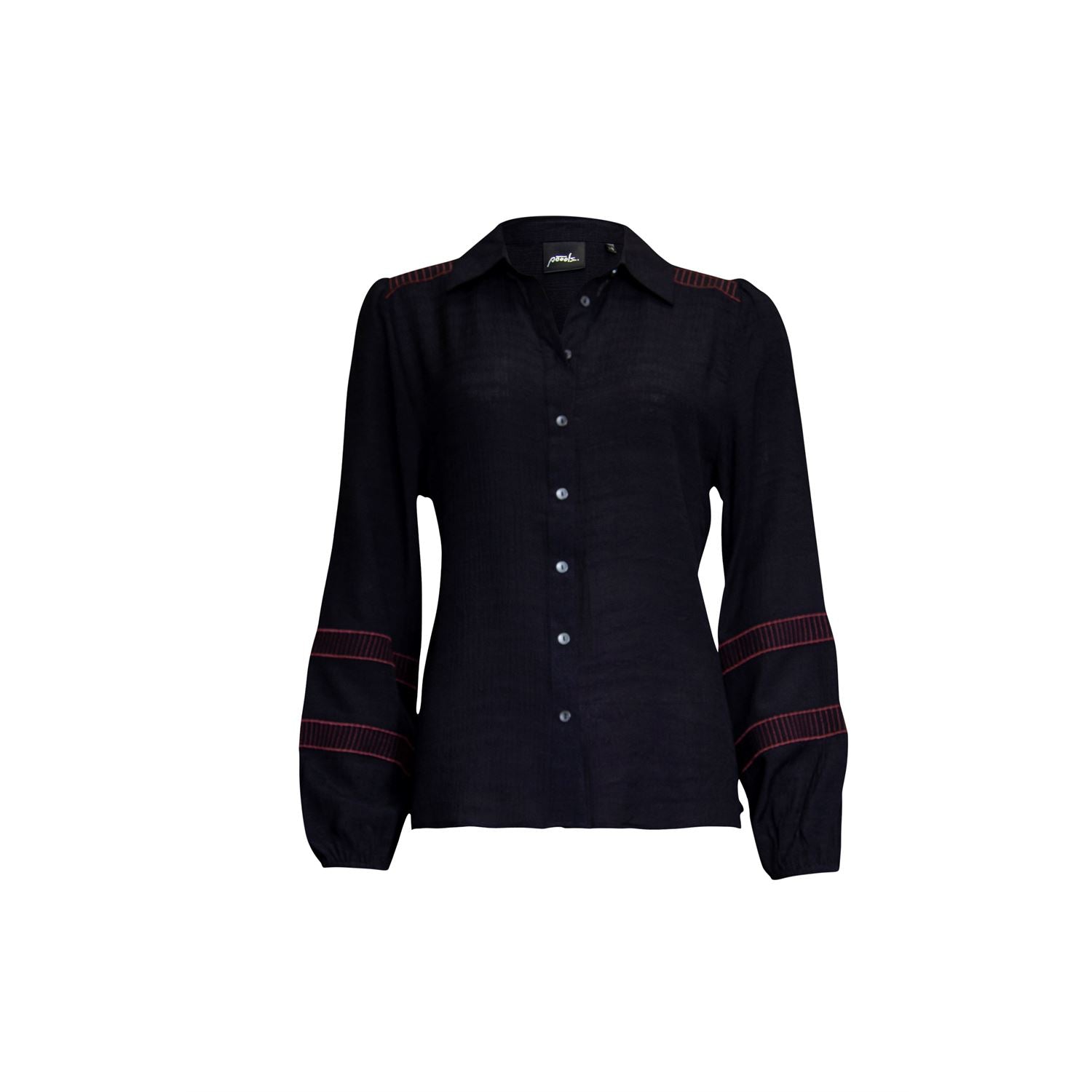 Blouse embroidery - black