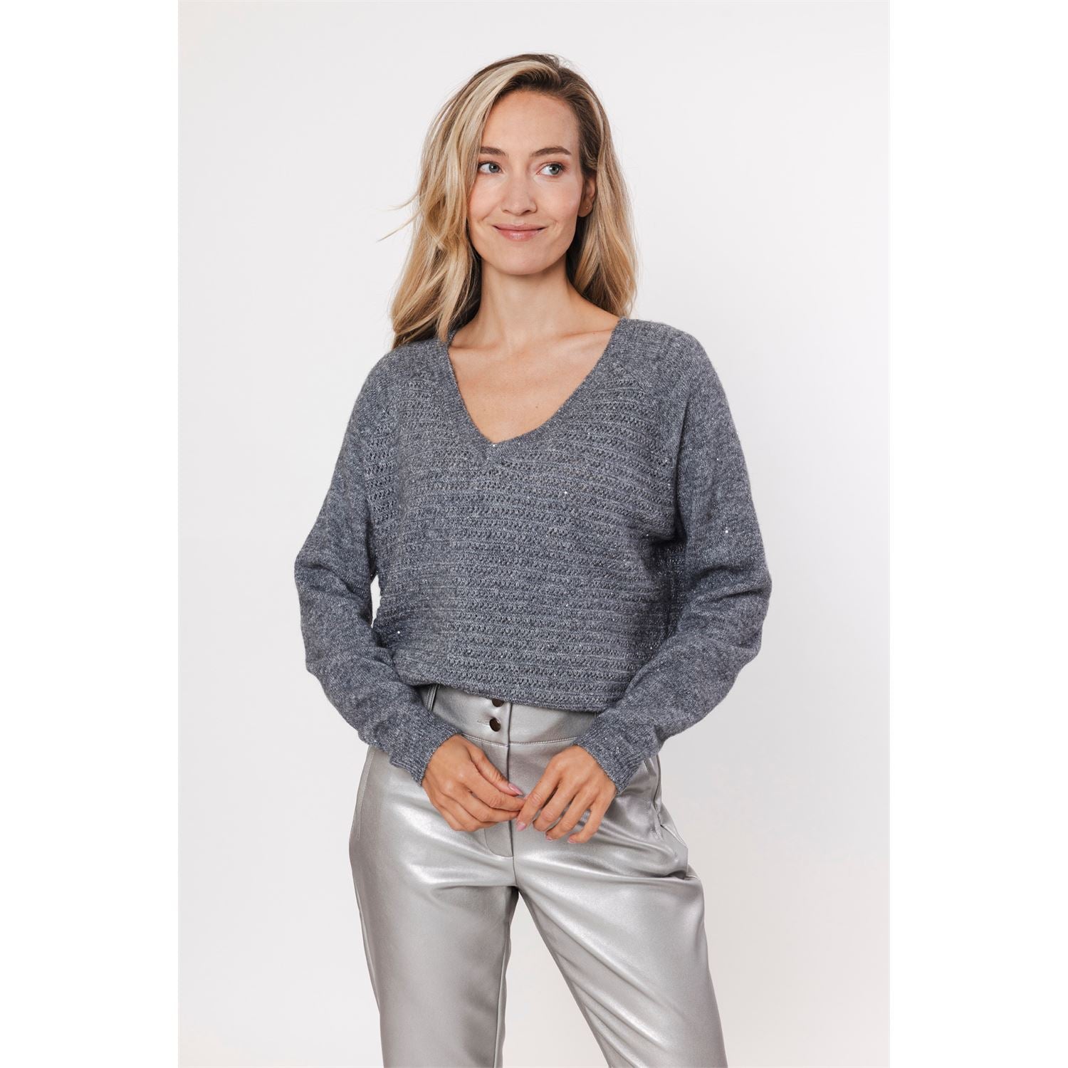 Sweater sequins - grey