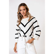 Sweater striped - black