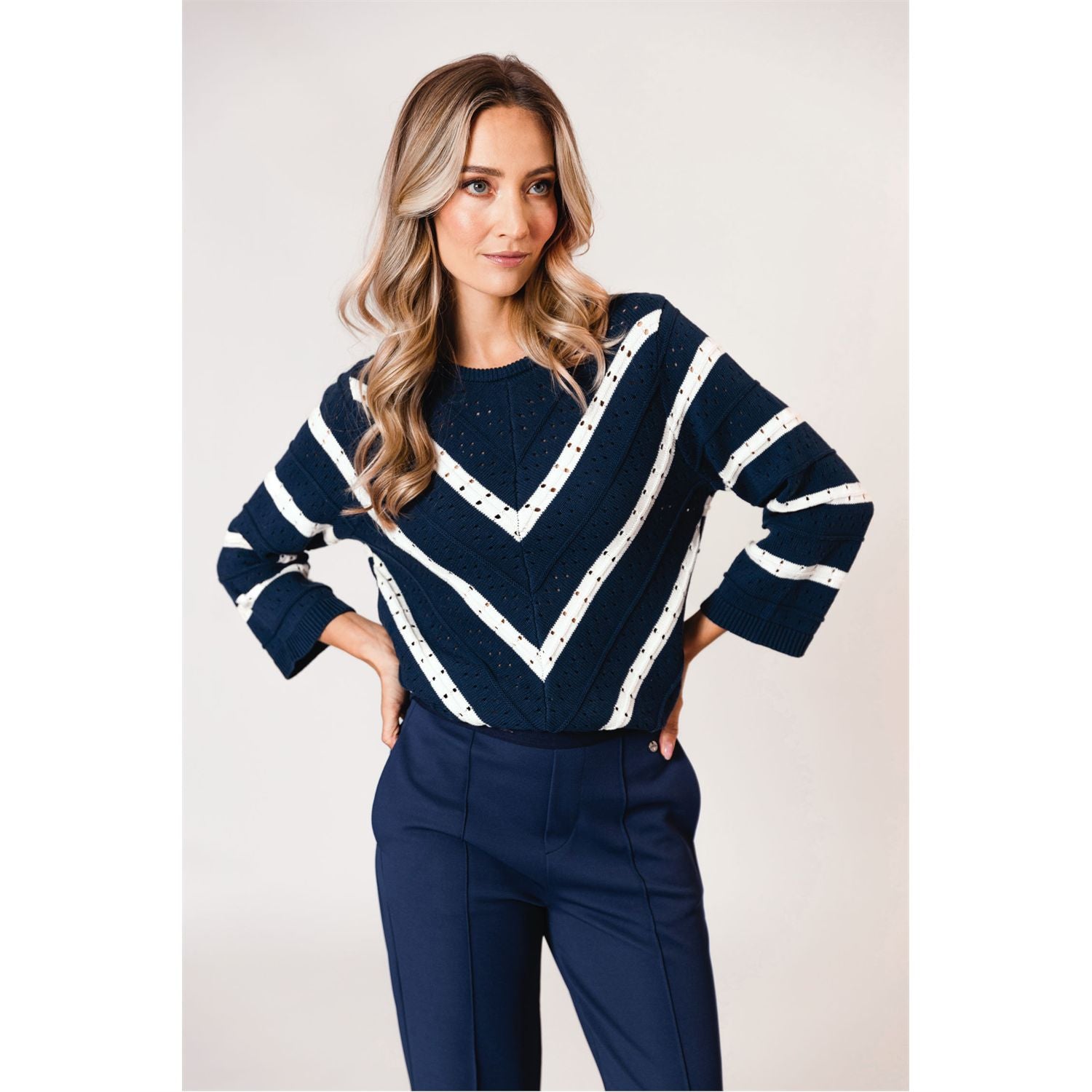 Sweater striped - blue