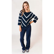 Sweater striped - blue