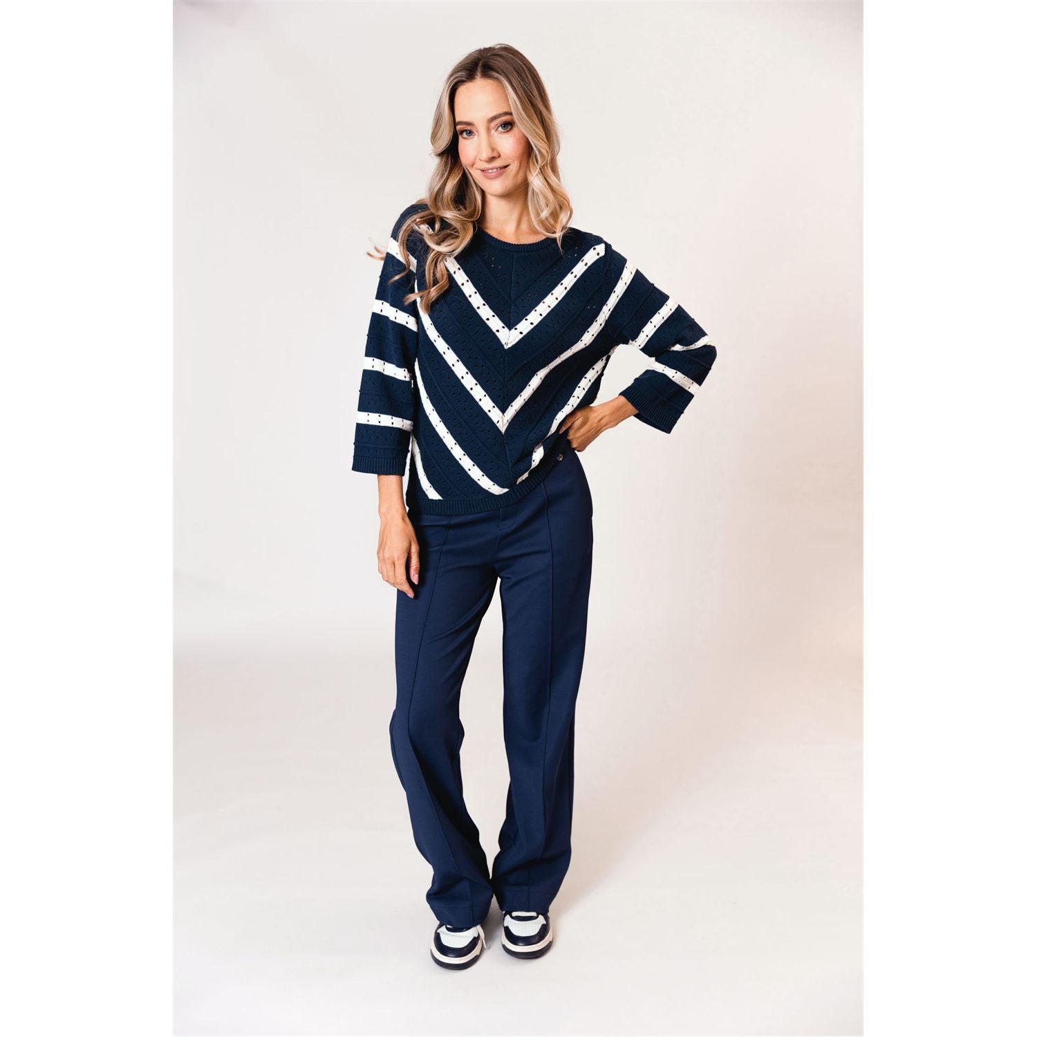 Sweater striped - blue