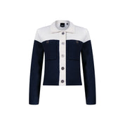 Cardigan 2 col. - blue