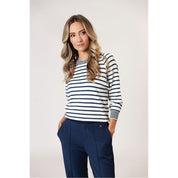 Sweater stripe - blauw