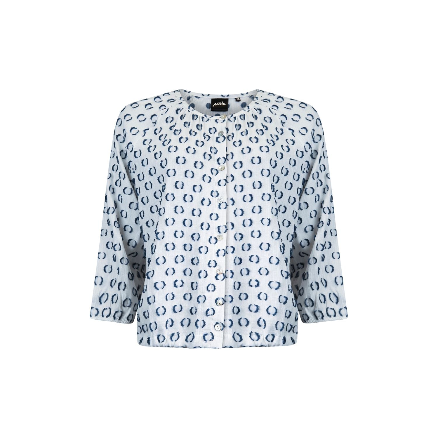 Blouse dots - blauw