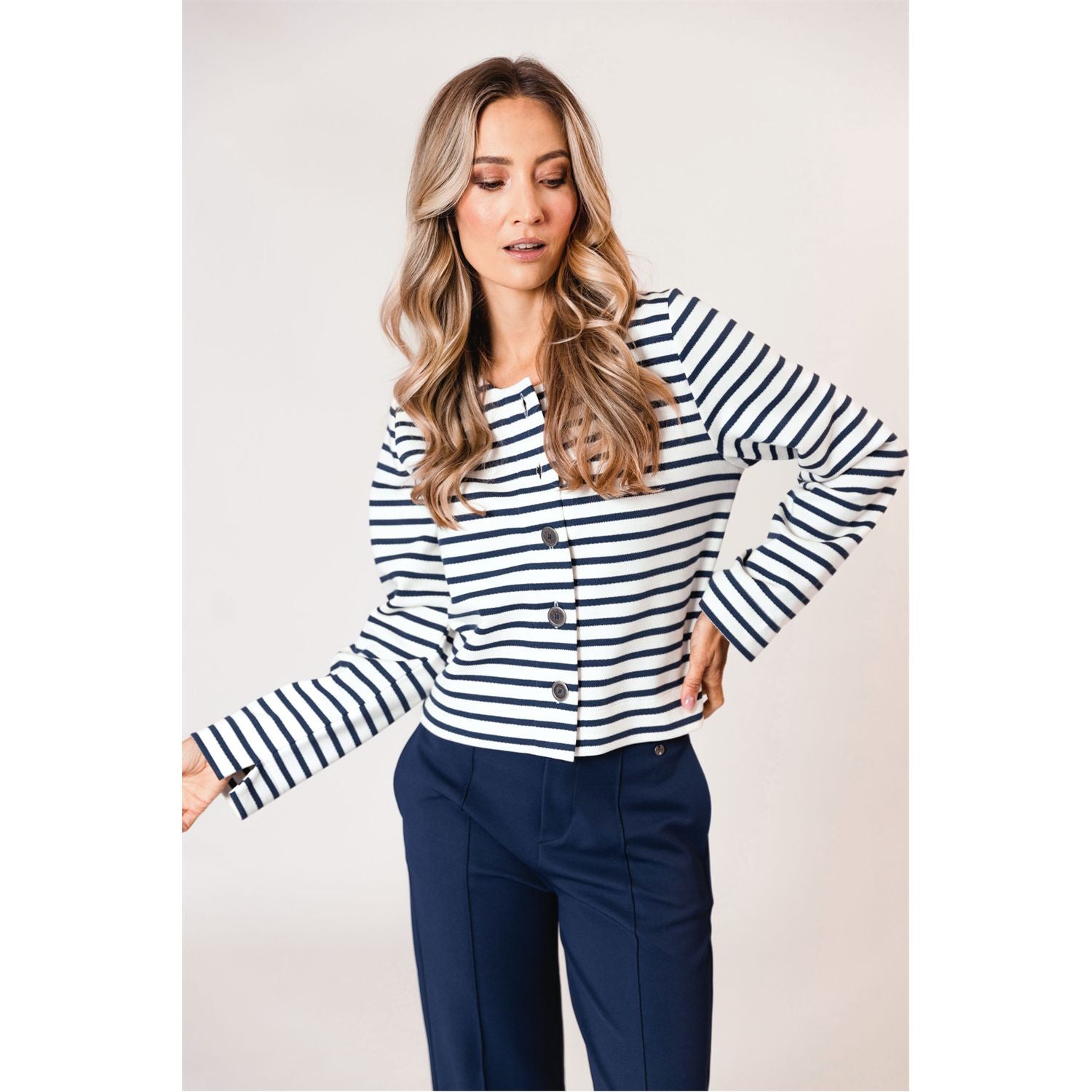 Cardigan stripe - blue