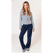 Cardigan stripe - blue