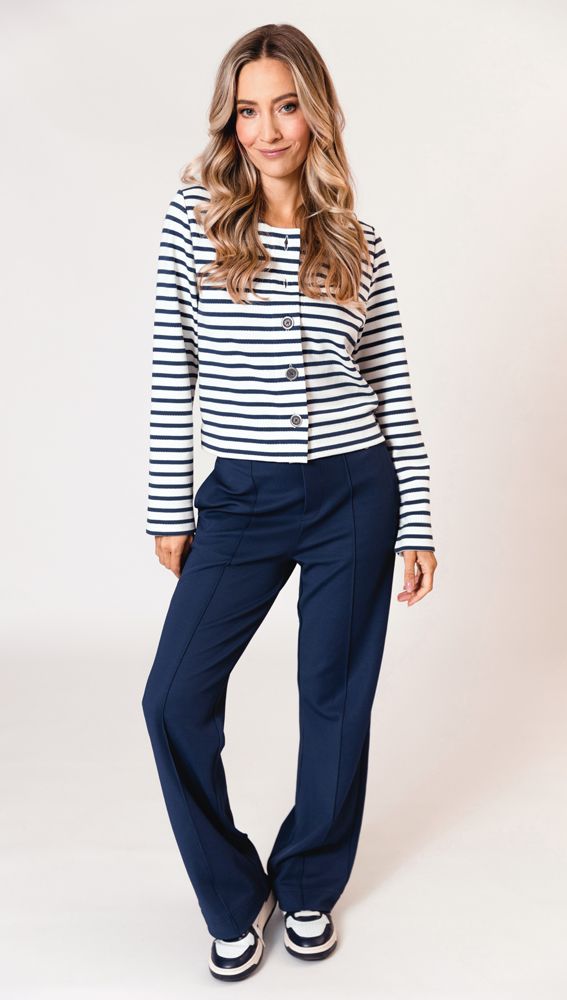 Cardigan stripe - blue