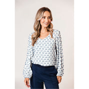 Blouse dots - blue