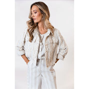 Jacket fringes - brown