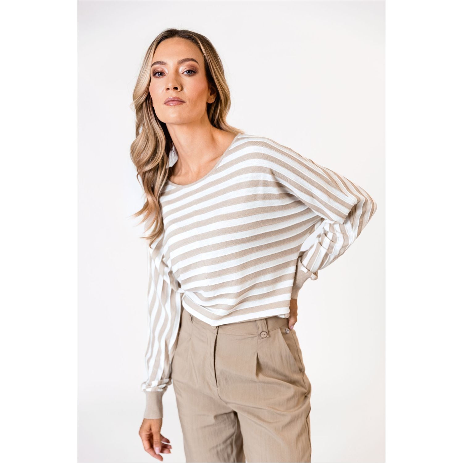 Sweater striped - brown