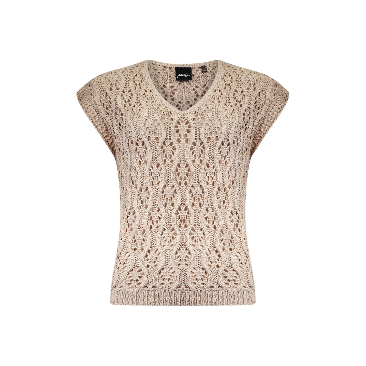 Sweater open cable - brown