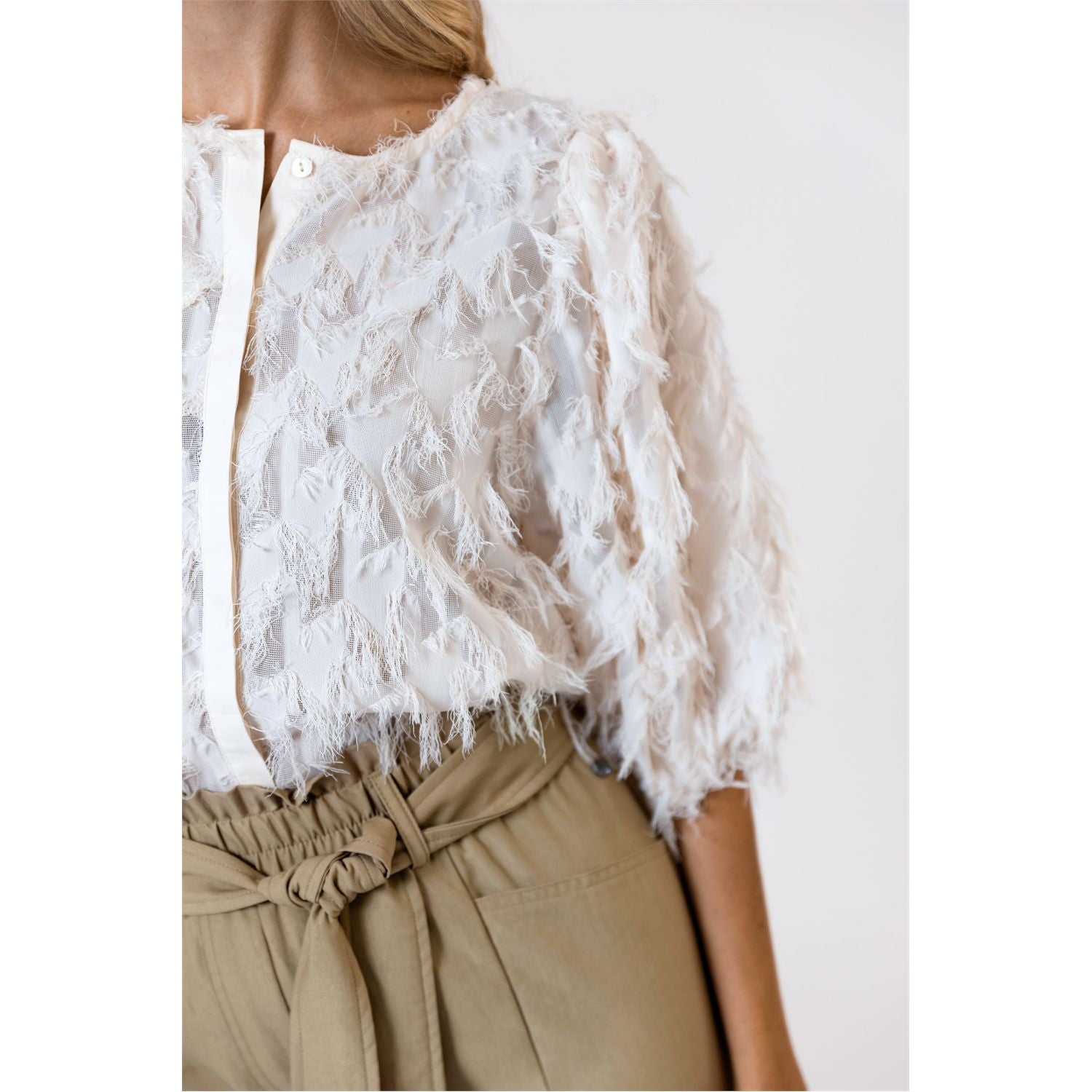 Blouse fringes - off white