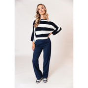 Sweater striped - blue