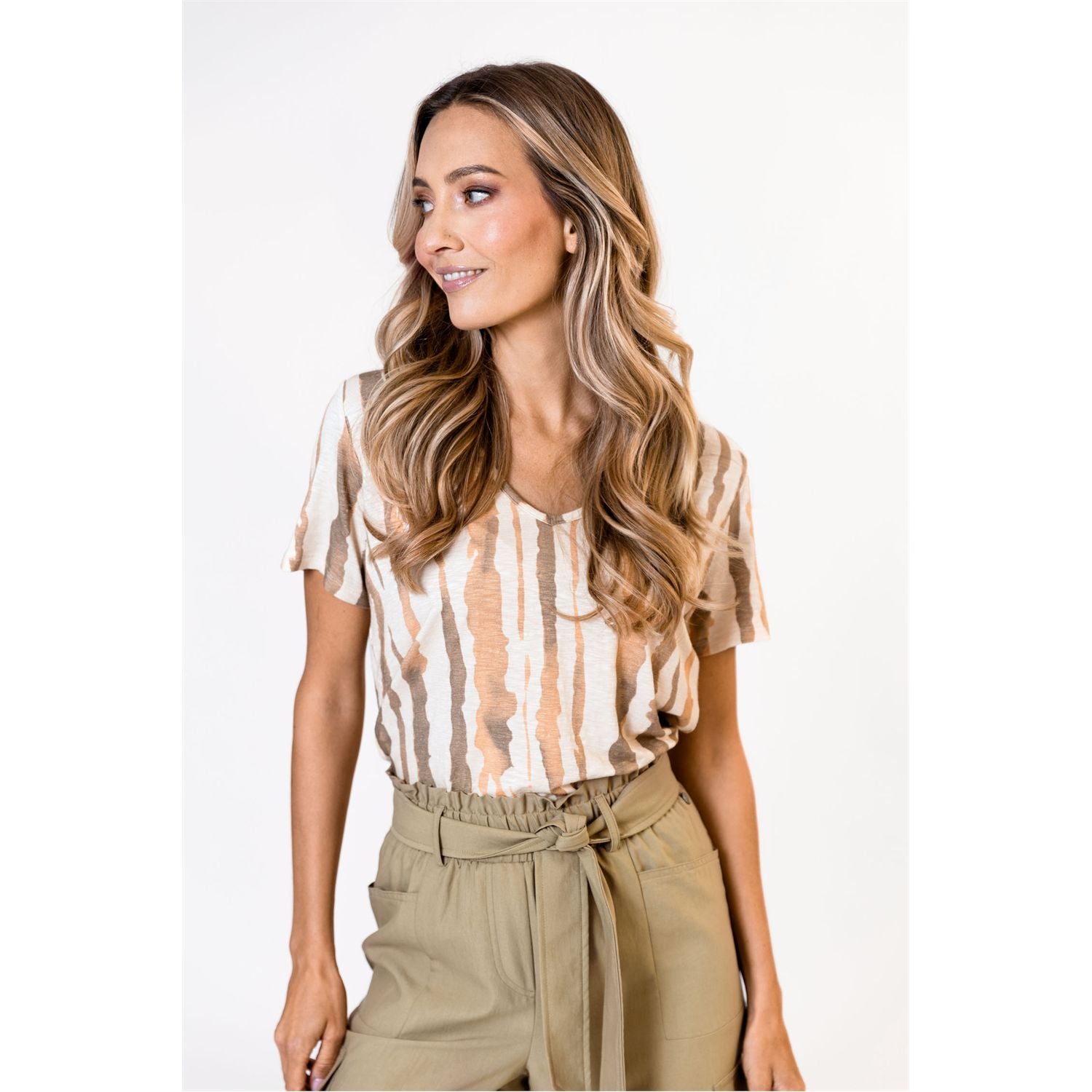 T-shirt print stripes