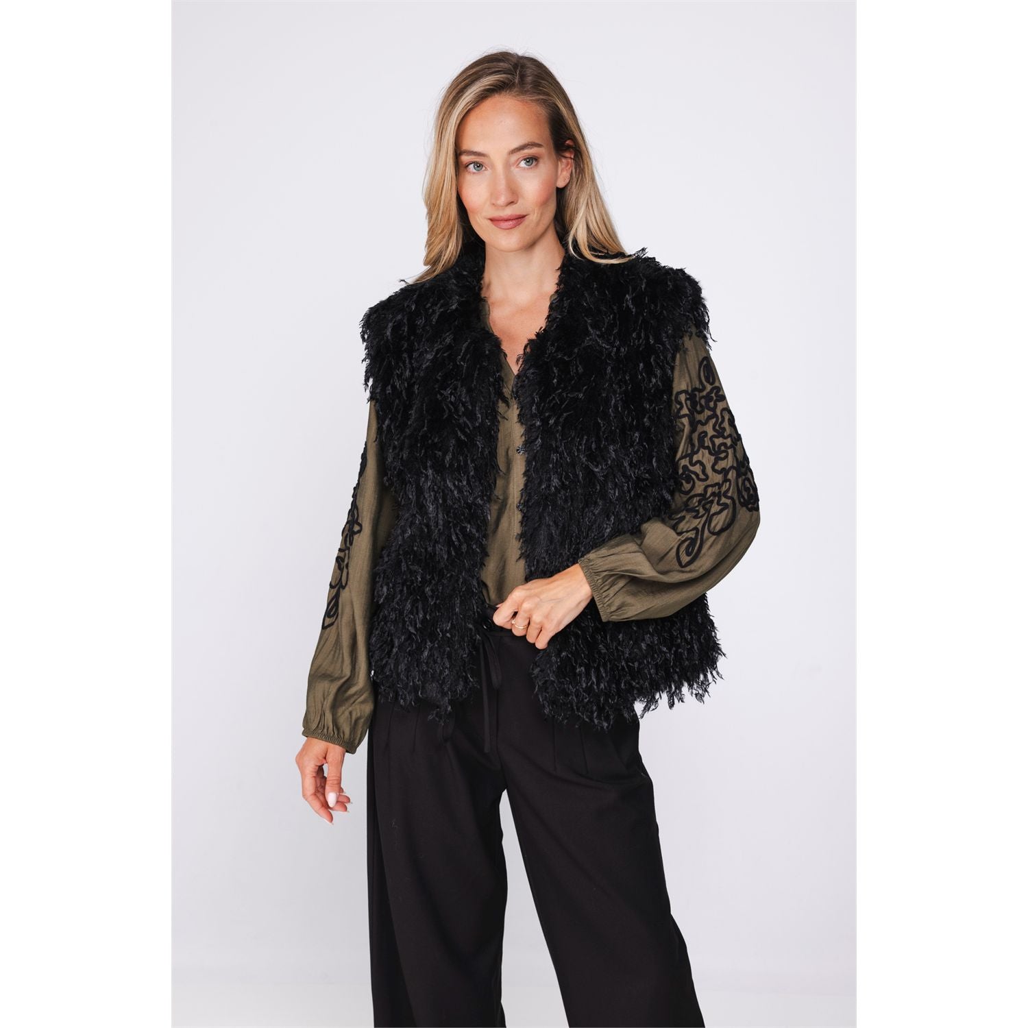 Gilet hairy fur