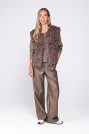 Gilet hairy fur