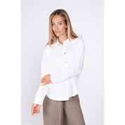 Blouse gold buttons