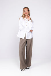 Blouse gold buttons
