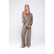 Blouse jacquard flower