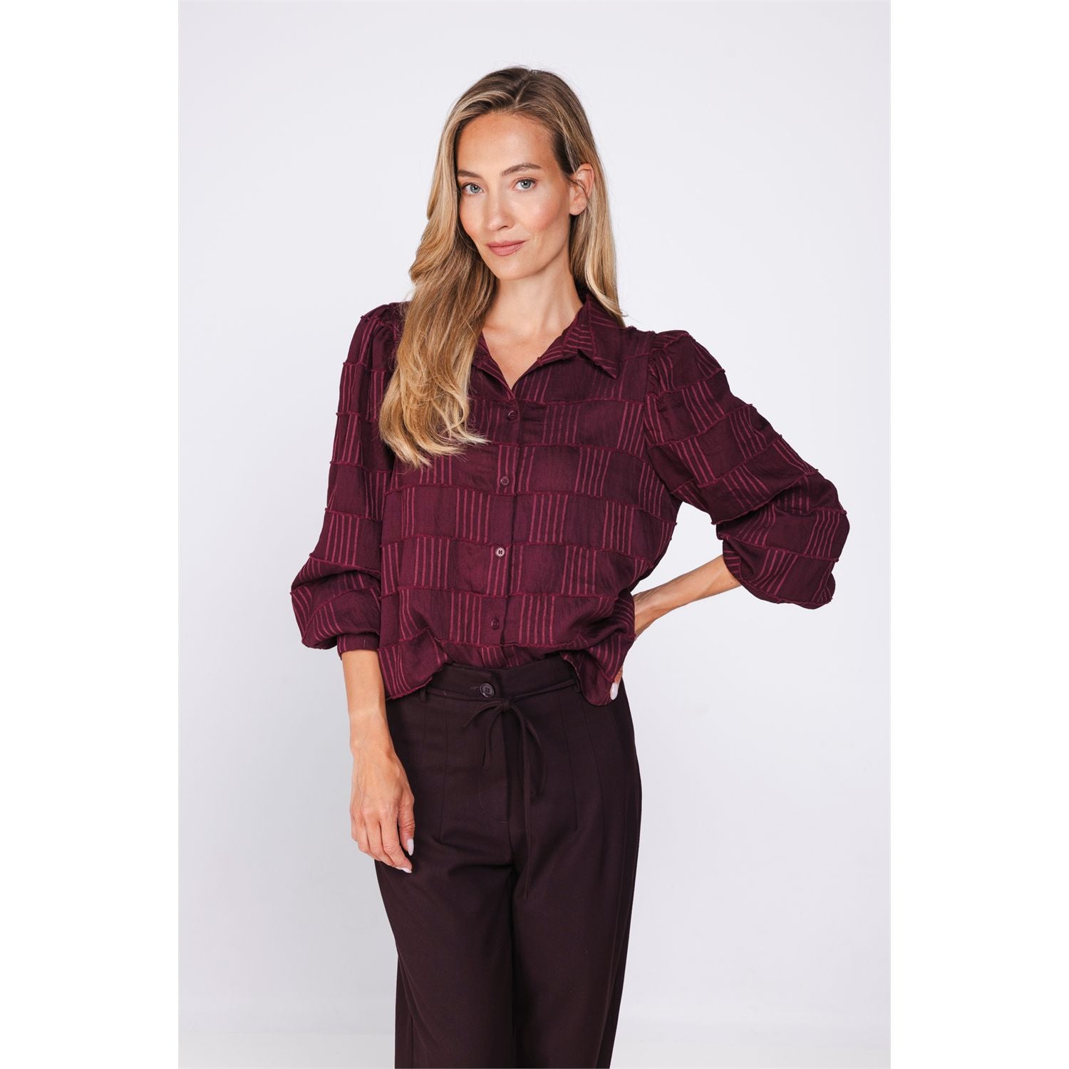 Blouse plain check