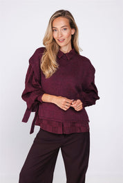 Blouse plain check