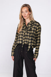 Blouse check scarf